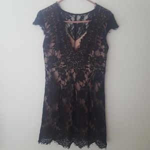 Black lace dress